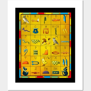 Egyptian Alphabet Posters and Art